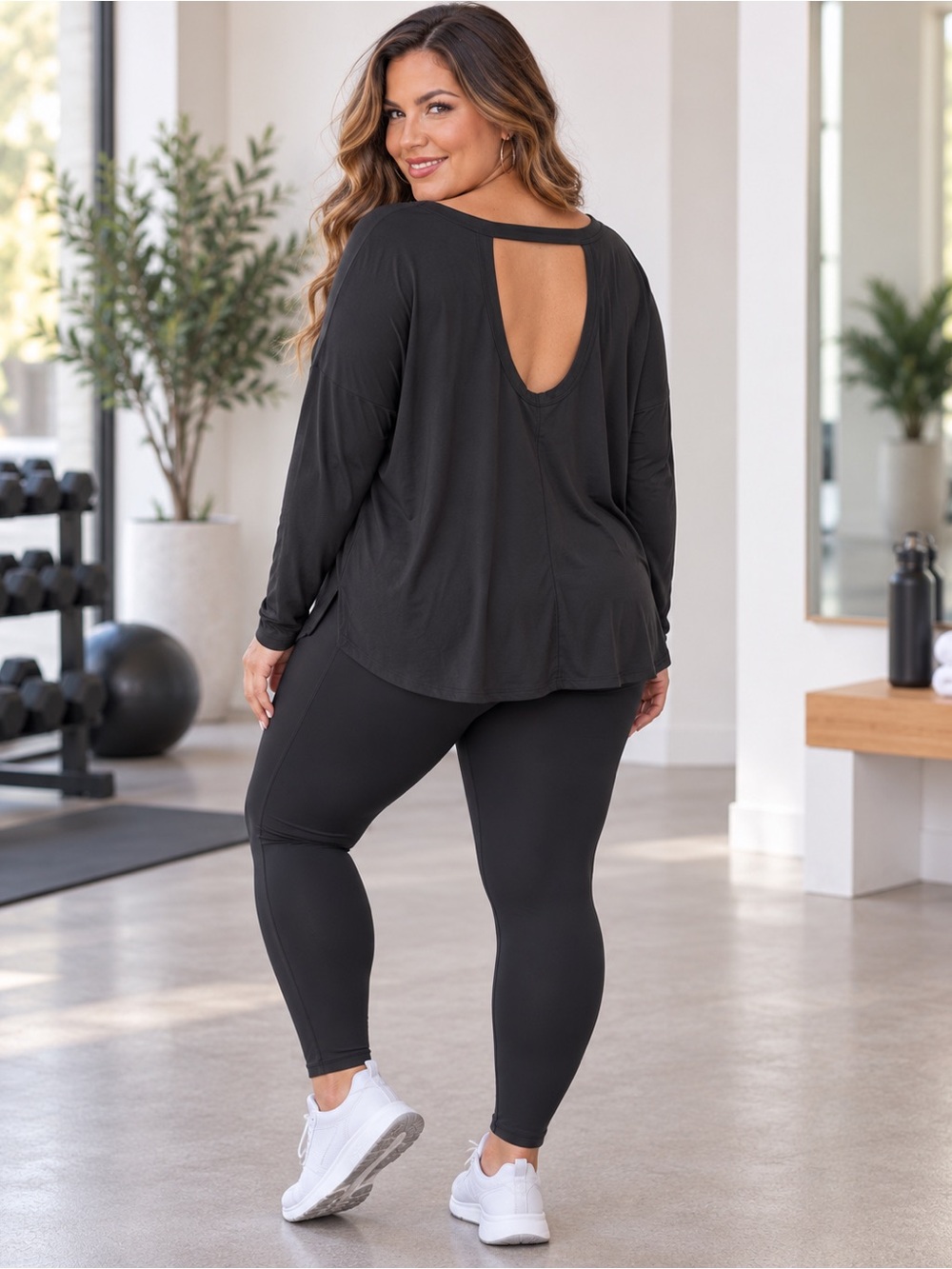 all in motion Active Long Sleeve Drop Shoulder Top - xxl